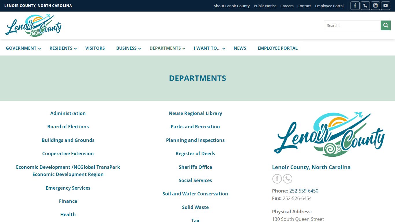 Departments – Lenoir County, North Carolina | Official Website