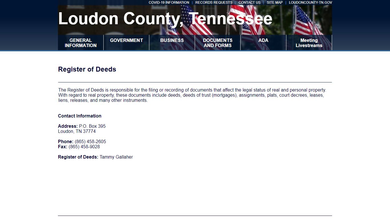 Register of Deeds - loudoncounty-tn.gov